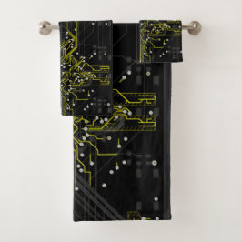 Routing-Prozess farbenfroh Abstrakt, modern Cool d Badhandtuch Set