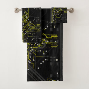 Routing-Prozess farbenfroh Abstrakt, modern Cool d Badhandtuch Set