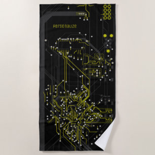 Routing-Prozess farbenfroh Abstrakt, modern Cool d Strandtuch
