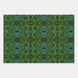 Routing-Prozess Quirky Abstrakter elektronischer G Geschenkpapier Set