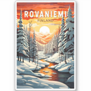 Rovaniemi Finland Reisen Kunst Vintag Aufkleber
