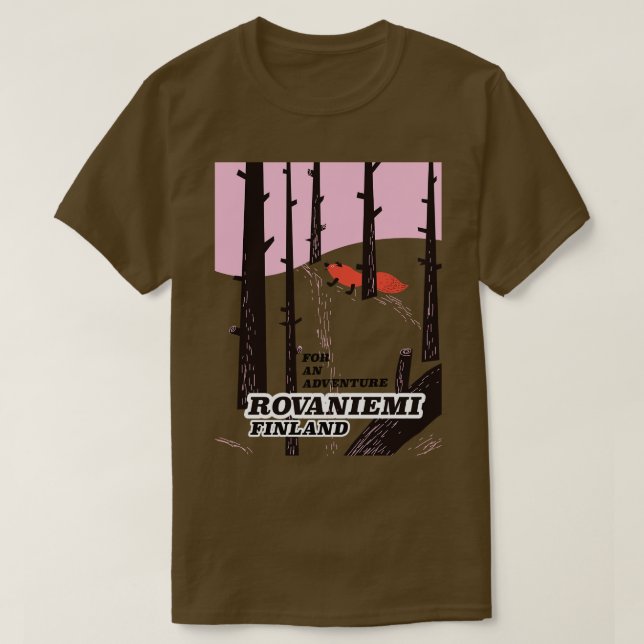 Rovaniemi Finland Vintage Reiseplakat T-Shirt (Design vorne)