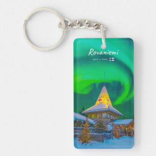Rovaniemi, Finnland - Magic Aurora Slim Schlüsselanhänger
