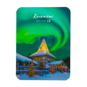 Rovaniemi, Finnland - Magische Aurora abgerundet Magnet