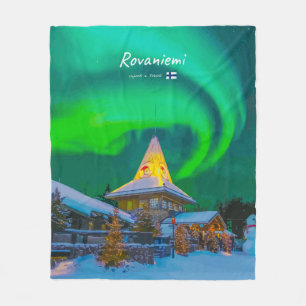 Rovaniemi, Finnland - Magische Aurora Fleecedecke