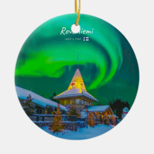 Rovaniemi, Finnland - Magische Aurora  Keramik Ornament
