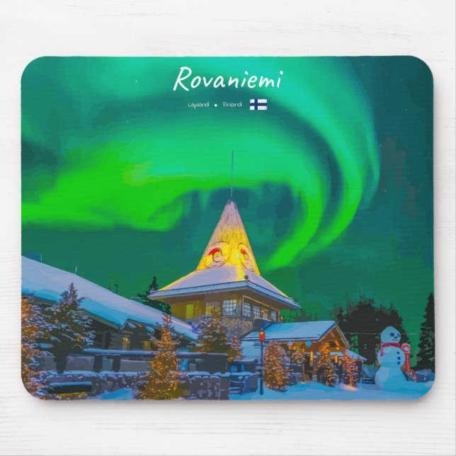 Rovaniemi, Finnland - Magische Aurora  Mousepad (Vorne)