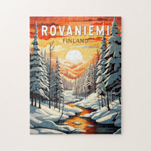 Rovaniemi Finnland Reise Kunst Vintage Puzzle