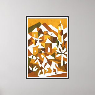 Rovereto Lizzana Geometrische Kunst: Trentino Ital Leinwanddruck