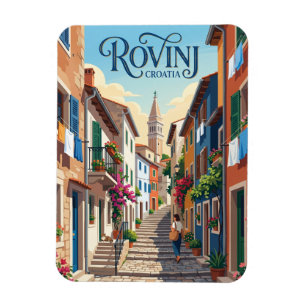 Rovinj Altstadt Gasse Kroatien Magnet