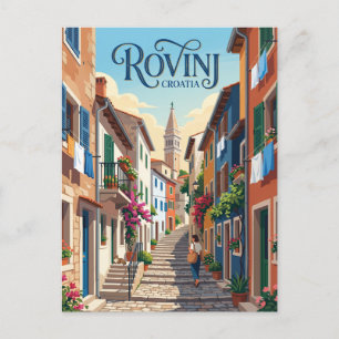 Rovinj Altstadt Gasse Kroatien Postkarte