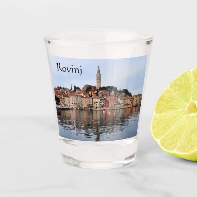 Rovinj Uferlinie Schnapsglas (Vorderseite)