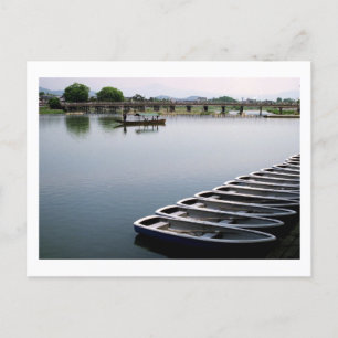 Row Boats: Arashiyama, Kyoto Postcard Postkarte