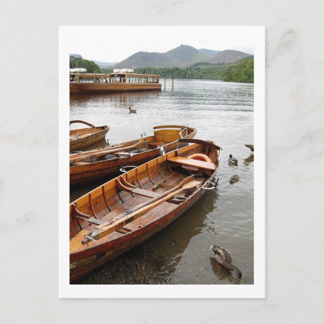 Row Boats: Derwentwater Postkarte (Vorderseite)