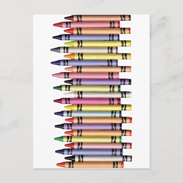ROW FARBENE CRAYONS GRAFIK BACKGRUNDS FARBEN POSTKARTE (Vorderseite)