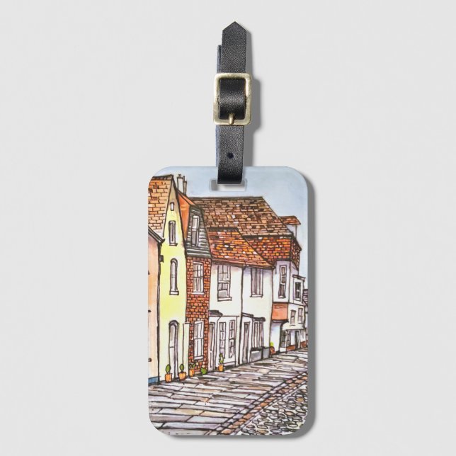 Row Of Houses Gepäckanhänger (Vorderseite Vertikal)