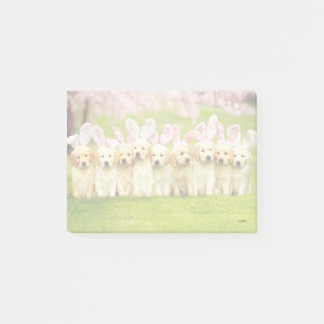 Row of Puppy Bunnies Post-it Klebezettel (Vorderseite)