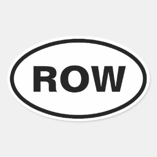 Row-Oval-Aufkleber Ovaler Aufkleber