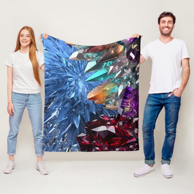 Row Rock Jewel Gemstones Kristalle Fleecedecke (Beispiel)