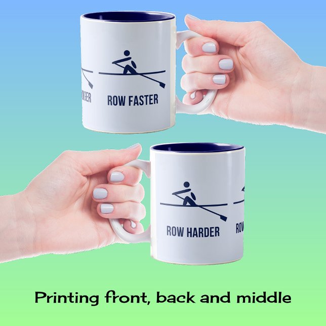 Row stärker motivierend zweifarbige tasse (Sample shows two-tone mug, navy blue inside option)