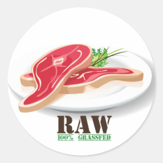 Row Steak Bio Planet Stickers