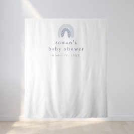 ROWAN Boy Blue Boho Rainbow Baby Duschvorhang Wandteppich