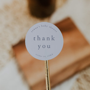 ROWAN Boy Blue Einzigartige einfache Baby-Dusche V Runder Aufkleber