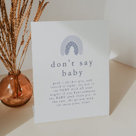 ROWAN Boy Rainbow Sage keine Baby Game Baby Shower Sockelschild