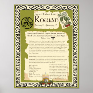 ROWAN CELTIC SACRED TREM POSTER