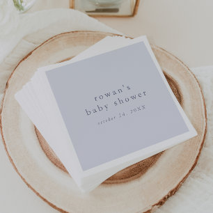 ROWAN Classic Boy Blue Rustic Simple Baby Dusche Serviette