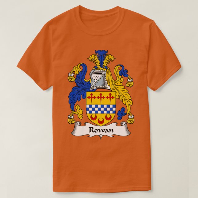 Rowan Coat of Arms Familienwappen T-Shirt (Design vorne)