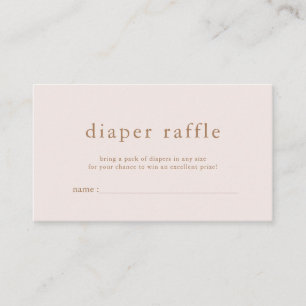 ROWAN Pink Gold Diaper Raffekarte Begleitkarte