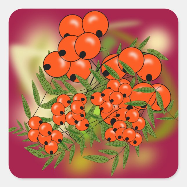 Rowan Quadratischer Aufkleber (Vorderseite)