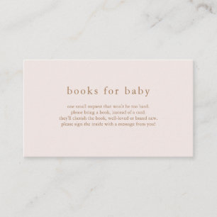 ROWAN Rosa Bücher für Baby Shower Karte