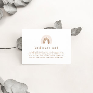 ROWAN Spring Girl Pink Boho Rainbow Baby Dusche Begleitkarte