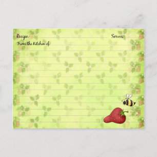 Rowberry Recipe Cards Postkarte