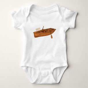 Rowboat-Cartoon-Abbildung Baby Strampler