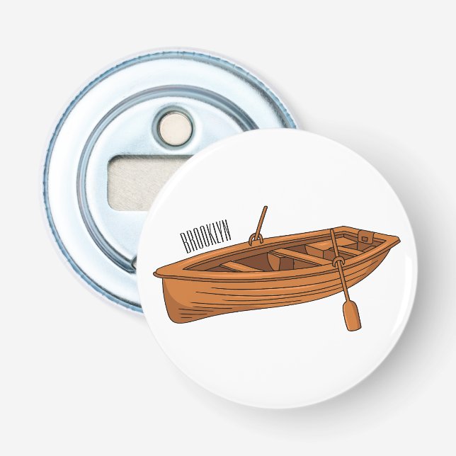 Rowboat-Cartoon-Abbildung Flaschenöffner (Vorderseite)