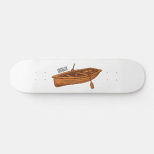 Rowboat-Cartoon-Abbildung Skateboard