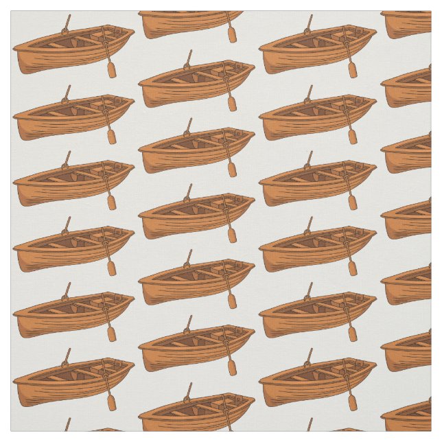 Rowboat-Cartoon-Abbildung Stoff (Muster)