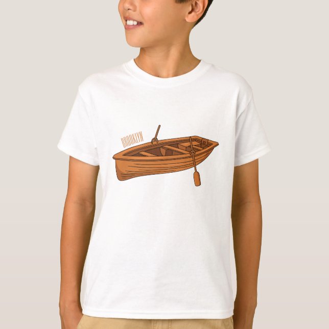 Rowboat-Cartoon-Abbildung T-Shirt (Vorderseite)