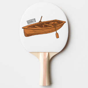 Rowboat-Cartoon-Abbildung Tischtennis Schläger