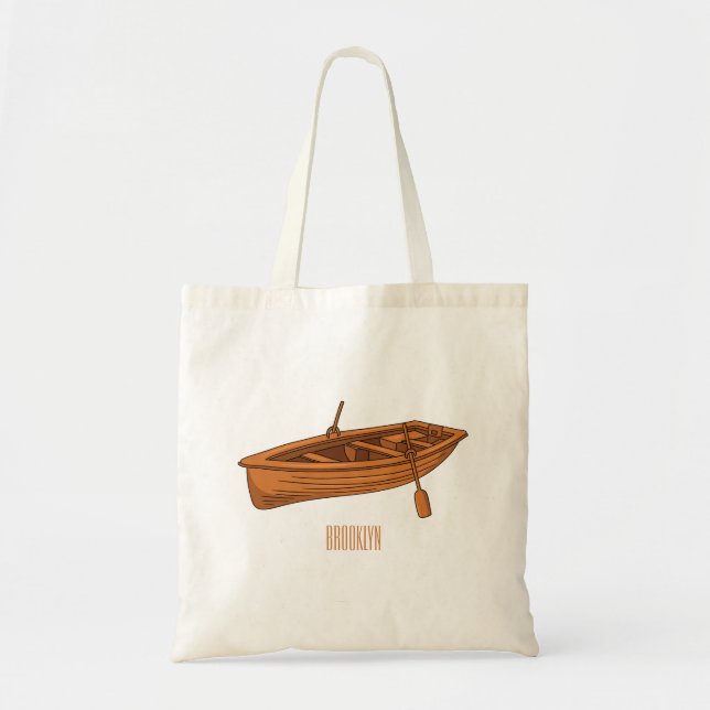 Rowboat-Cartoon-Abbildung Tragetasche (Vorne)