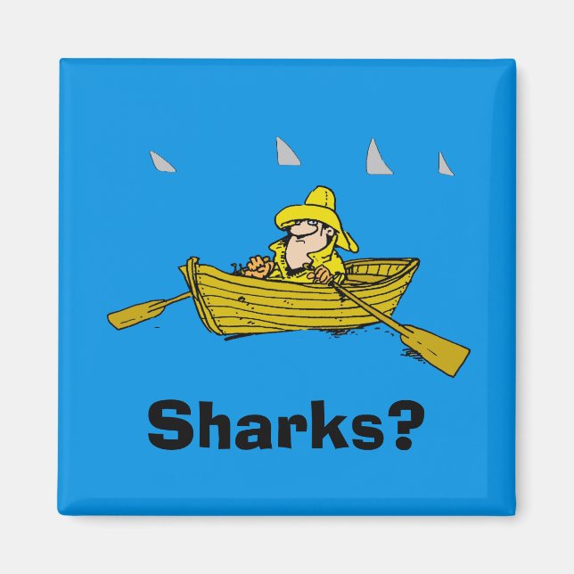 Rowboat & Sharks Magnet (Vorne)