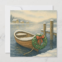 Rowboat Weihnachtskarte