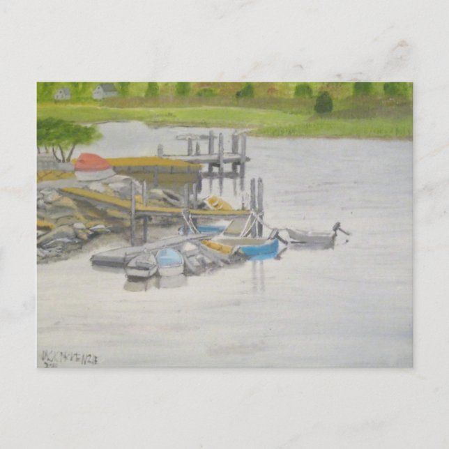 RowBoatsMenemshaPond Postkarte (Vorderseite)