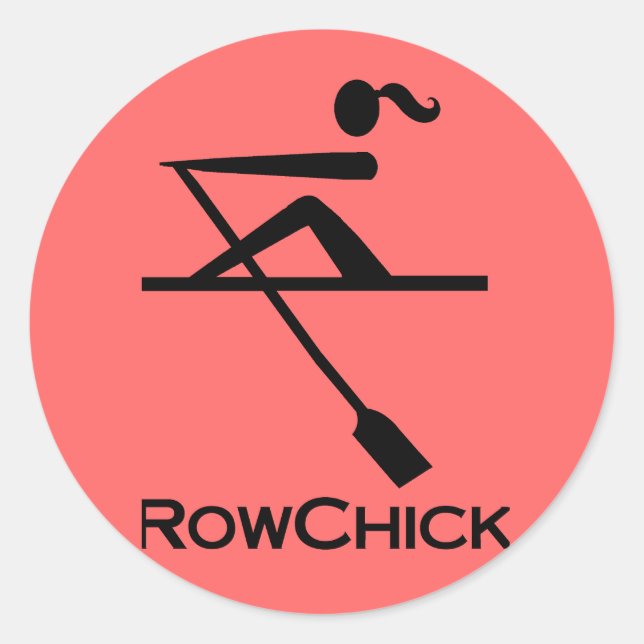 RowChick-Logo Runder Aufkleber (Vorderseite)