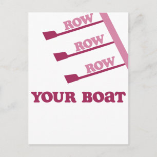 RowChick Row Row Row Ihr Boot Postkarte