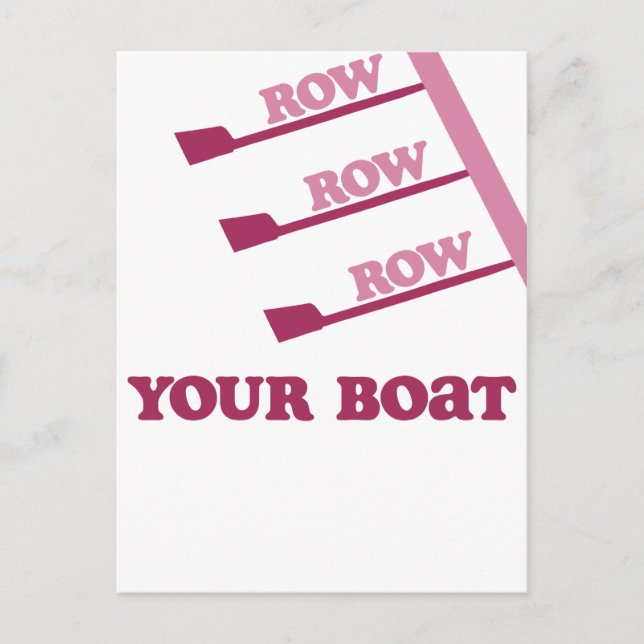RowChick Row Row Row Ihr Boot Postkarte (Vorderseite)