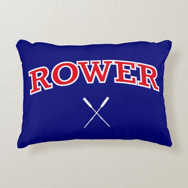 ROWER Red White and Blue Rowing Dekokissen (Vorderseite)